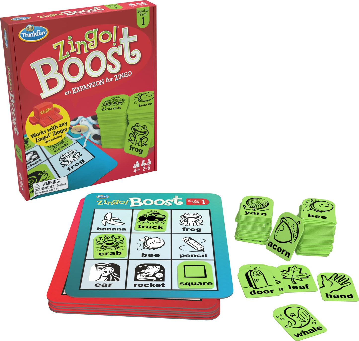 Thinkfun Zingo! Booster Pack #1 - Exciting Expansion Pack For Zingo! Game | Engages Kids In Learning | Enhances Memory & Word Recognition Skills | Trusted By Families Worldwide