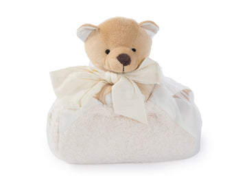 Barefoot Dreams CozyChic Barefoot Buddie - Cream/Bear, 1 Count (Pack of 1) - Soft, Plush, Perfect for Cozy Comfort