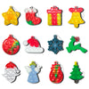 12Pcs Christmas Mini Pop Keychain Fidget Toys, Easter Day Gifts For Kids Mini Pop Bubble Christmas Fidget Toy,Party Favors Silicone Fidget Keychain Relieve Anxiety Stress Fidget Toy