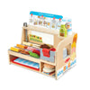 Melissa & Doug Wooden Slice & Stack Sandwich Counter - 56-Piece Pretend Food Set, Multi Color, Model 31650