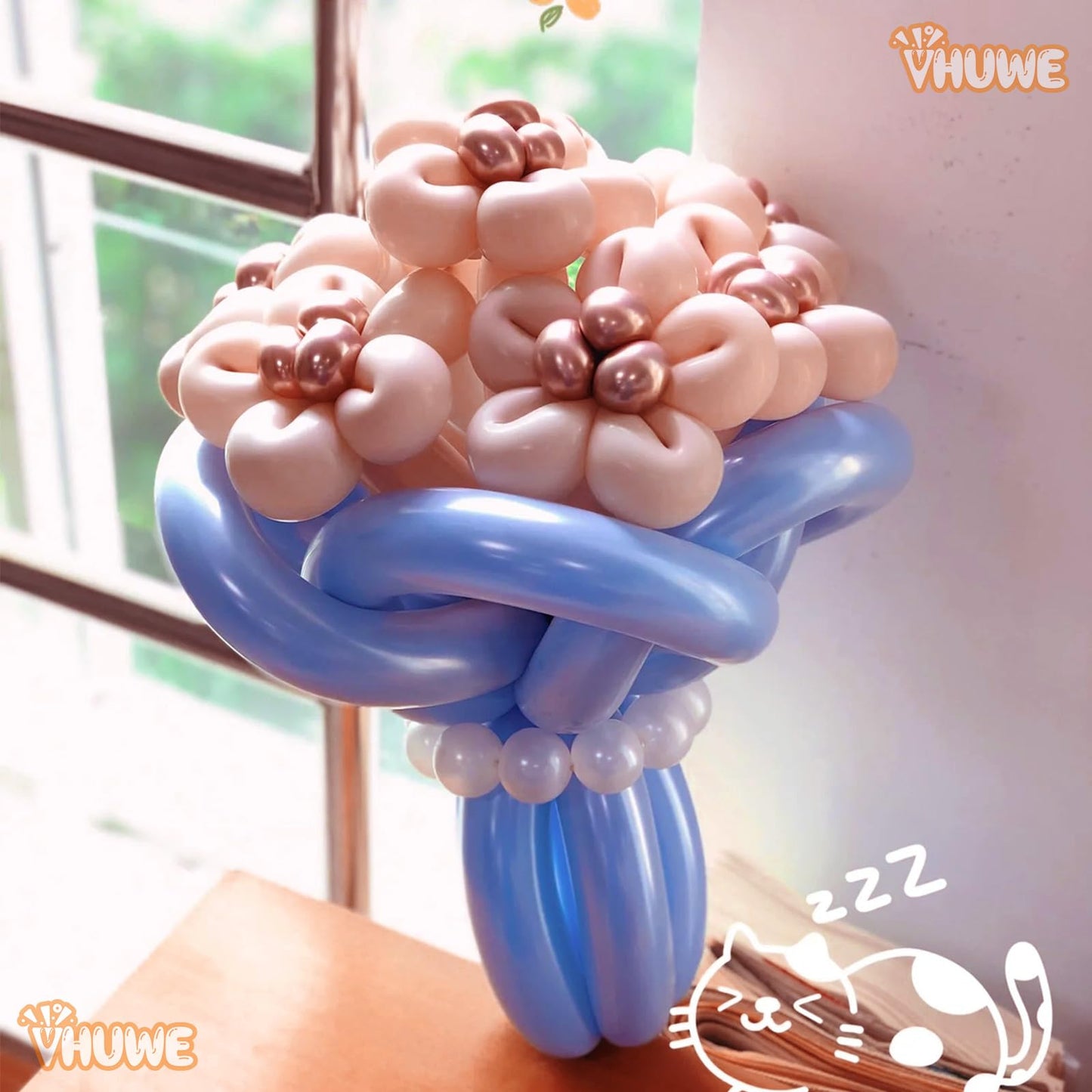 260 Balloons Retro Apricot, Thickened 100 Pack Long Balloons Twisting Skinny Magic Balloons For Balloon Arch Animals Clown Kids