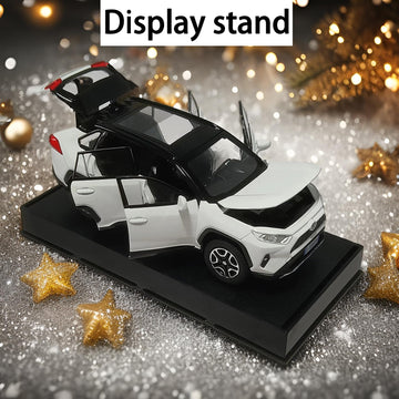 ERBADIHAGO 1/32 RAV4 Alloy Diecast Model Car with Light and Sound, White, 15×7.3×5.8Cm, Perfect Gift for Boys and