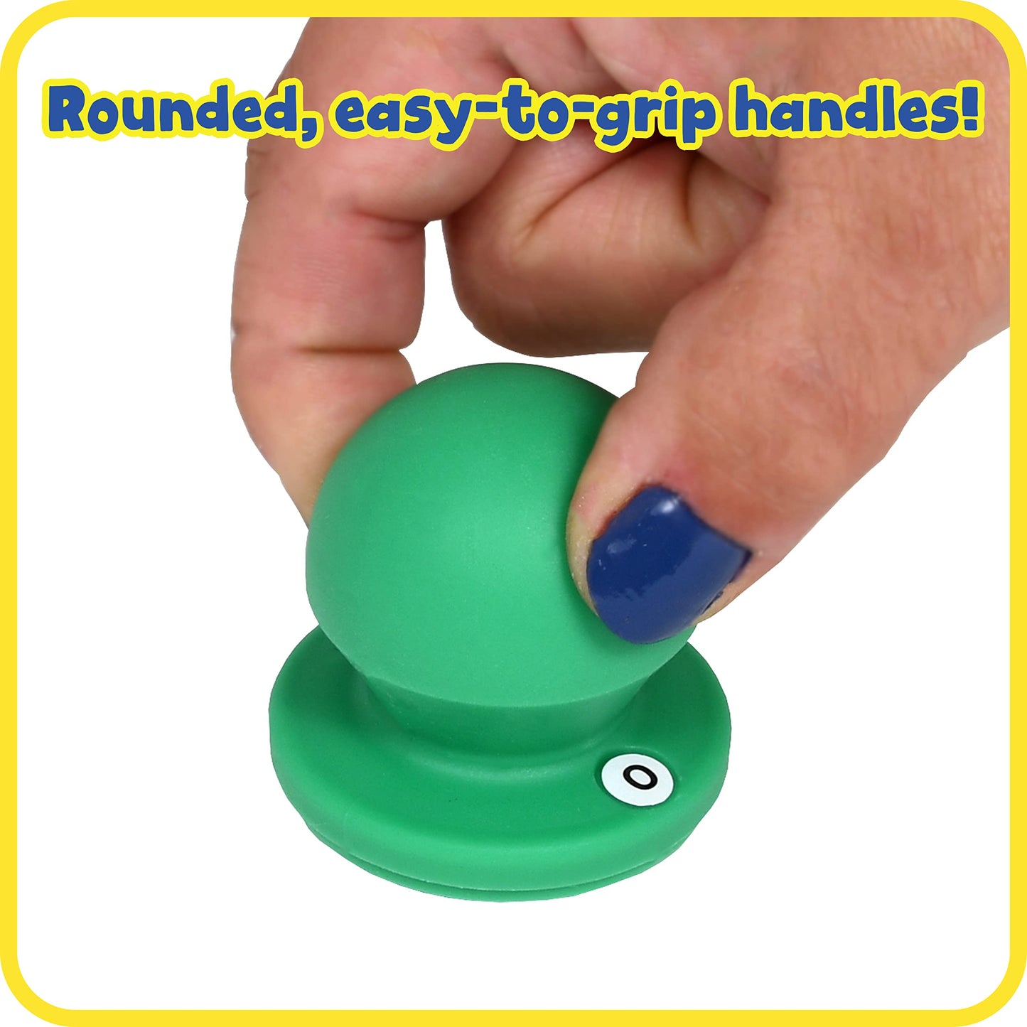 READY 2 LEARN Easy Grip Dough and Paint Stampers - Lowercase Alphabet - Set of 27 - Ages 2+ - Easy to Hold Letter Stamps for Kid
