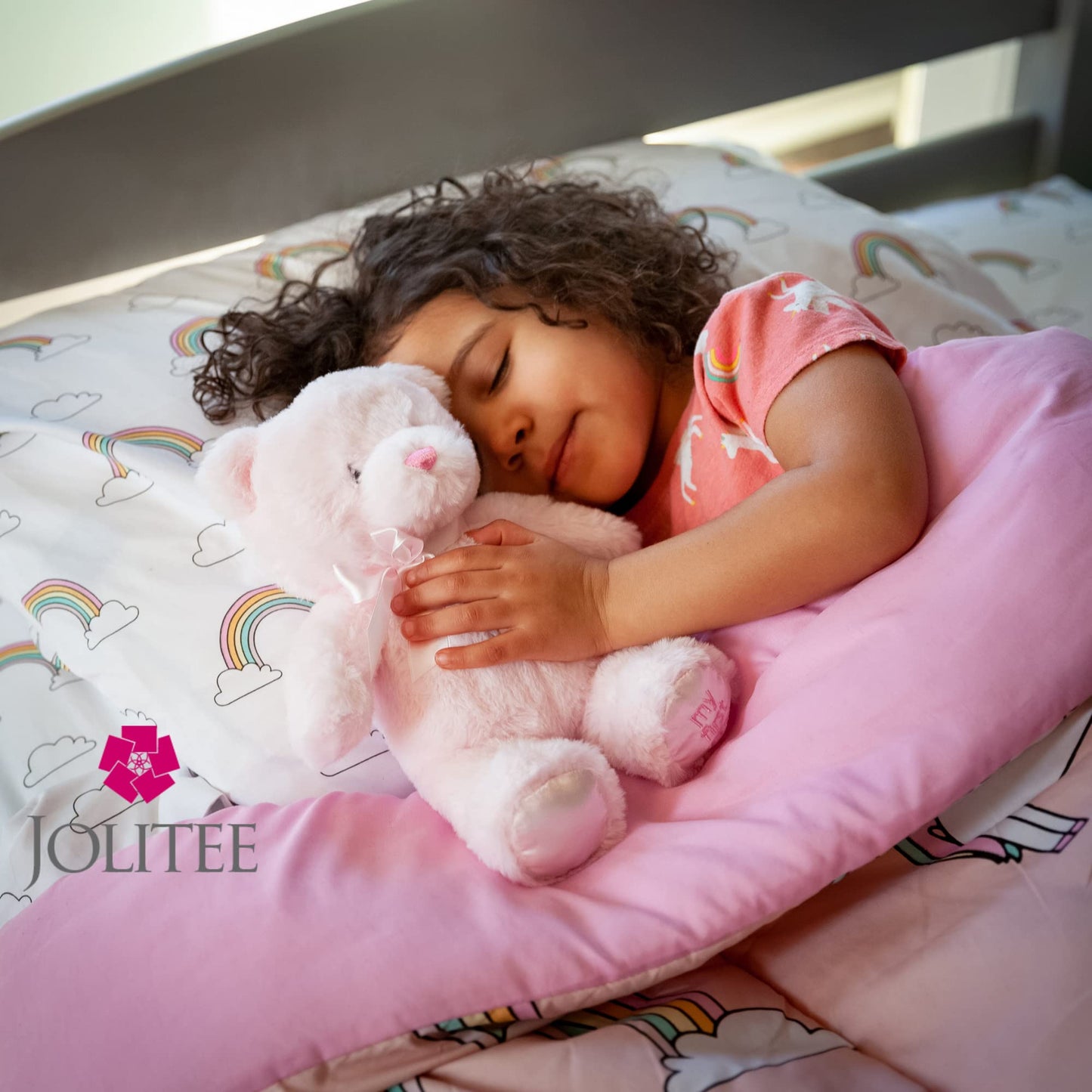 Jolitee My First Bear Stuffed Animal - Pink Teddy Bear For Baby For Newborn, 10'