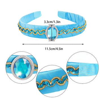 Jmkcoz Women Girls Princess Costume Headband Dress Up Headband For Halloween Cosplay Christmas Party Dress Up Accessories