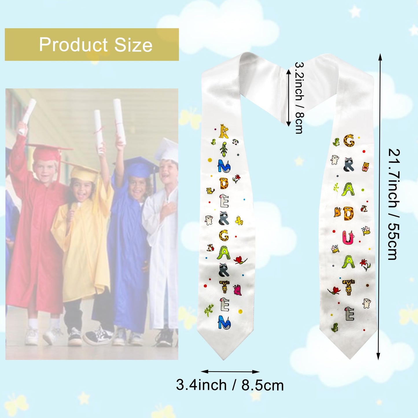 Graduatepro Kindergarten Graduation Cap And Gown Package Class Of 2025 For Kids With Stole Certificate As Party Gift Red 33