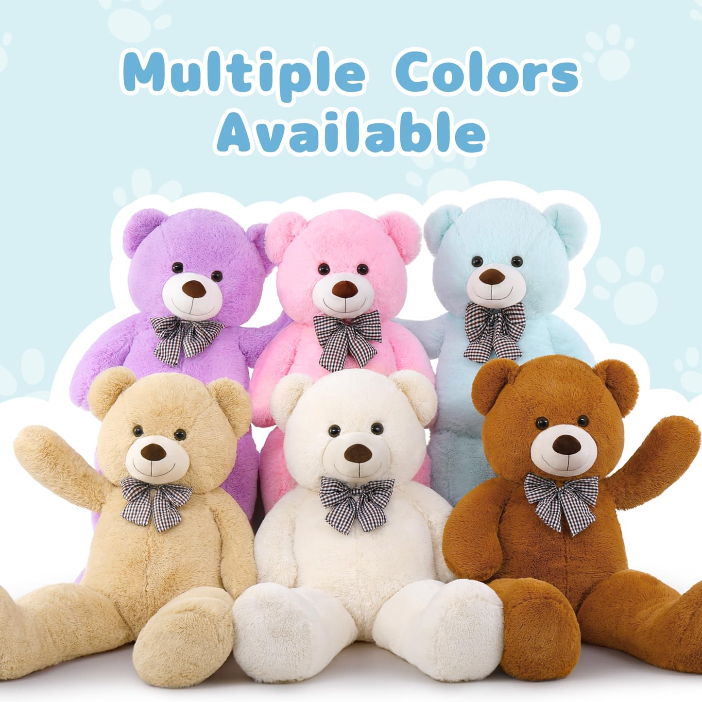 Maogolan Giant Big Anniversary Teddy Bear 47 Inch Huge Oversized Stuffed Naimal 4 Feet Gift For Girls Girlfriend Boys Wife