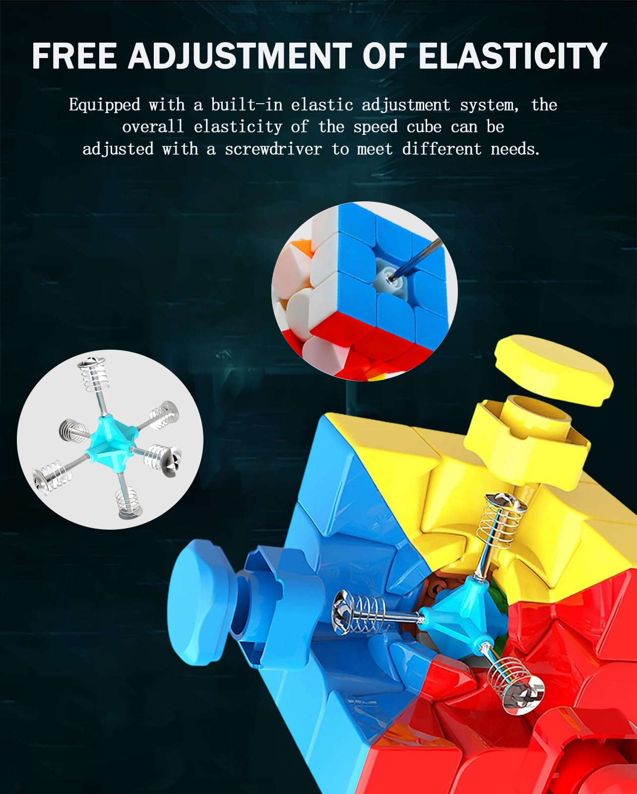 CFMOUR 6 Pack 3x3 Speed Cube Set - Moyu Meilong 3C Stickerless Magic Cubes Bundle 3x3x3- Fast Turning Birthday Party Easter Valentines Day Gifts Puzzle Game Brain Toy for Kids and mature-themed