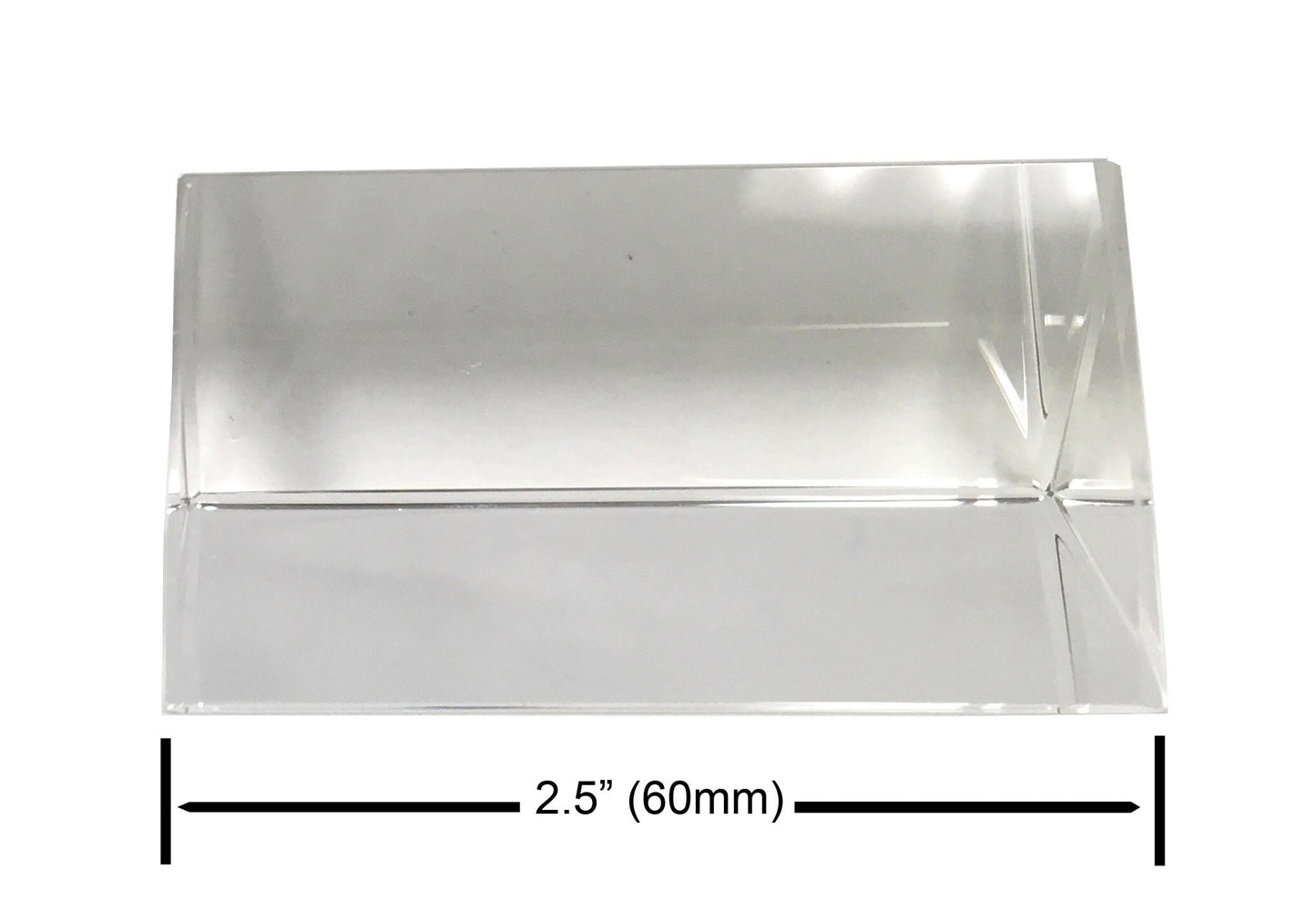 Amlong Crystal 2.5 Inch Optical Glass Triangular Prism For Teaching Light Spectrum Physics And Photo Photography Prism, 60Mm