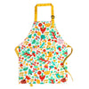 Children Cooking Aprons, Pure Cotton Canvas Children Kids Aprons With Adjustable Neck Strap And Pocket Cute Child Chef Aprons For Boys And Girls In 2 Sizes (White 1, L)