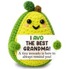 Gifts for Grandma Mothers Day Grandmother Positive Crochet Avocado Emotional Cheer Support Crochet Mini Handmade Grandma Birthday Gifts for Grandmother Nana Gigi Mimi from Granddaughter Grandkids