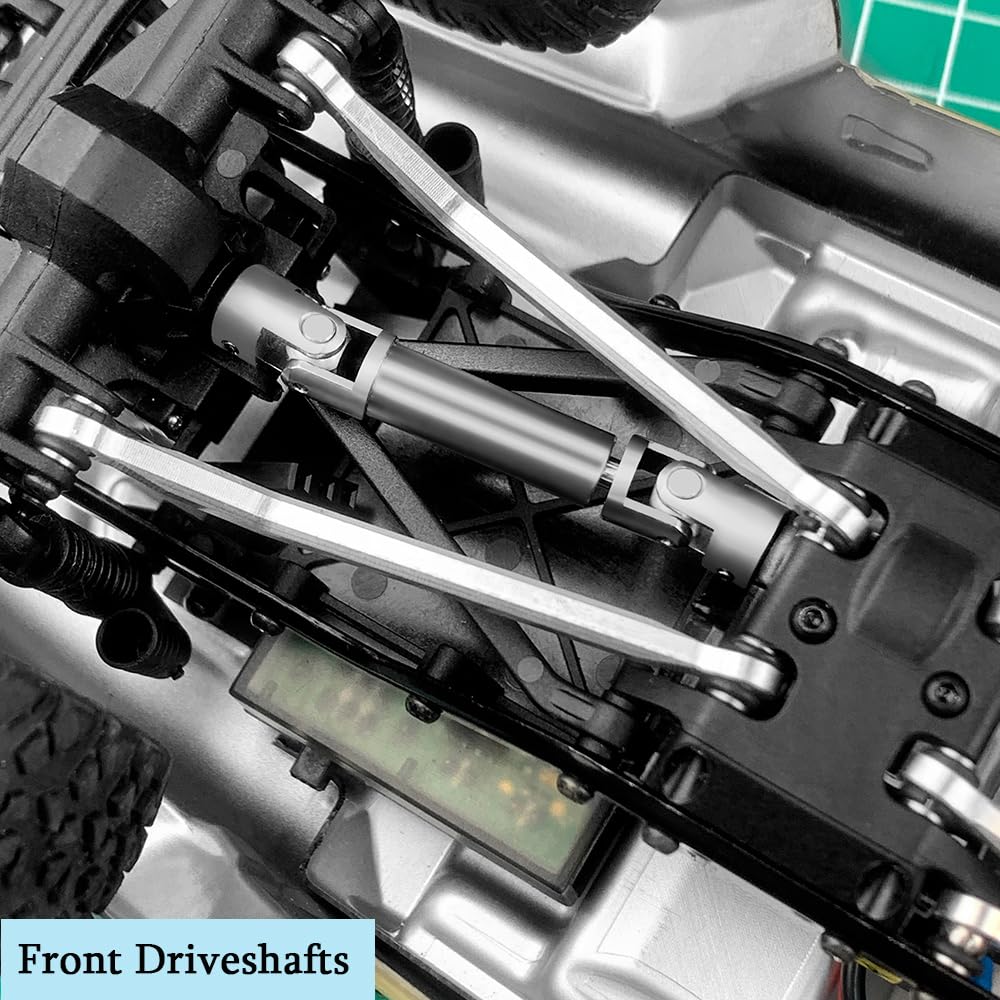 MOHERO 2Pcs SCX24 Driveshafts Stainless Steel Center Drive Shaft for Axial 1/24 SCX24 Gladiator AXI00005 RC Crawler Upgrade Part