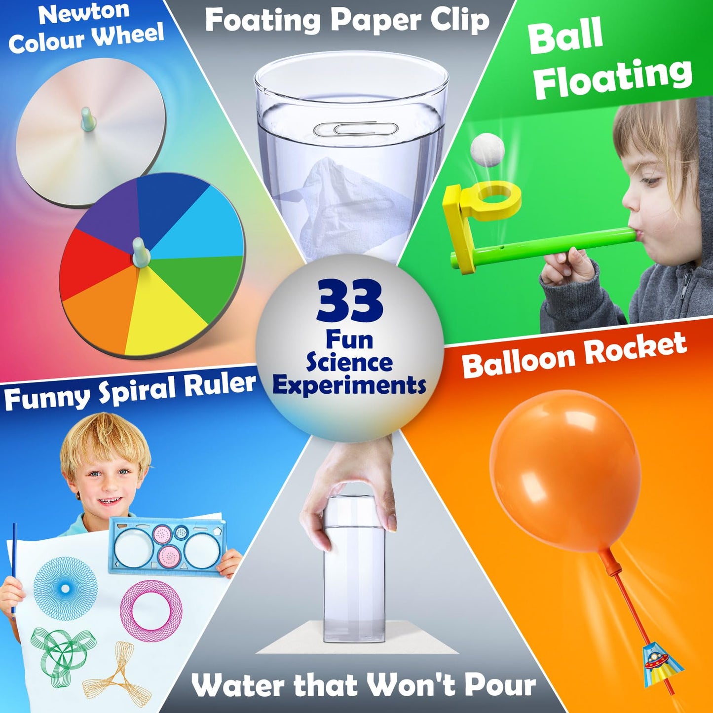 Unglinga 33 Experiments Science Kit For Kids, Science Project Stem Toys Gifts For Boys Girls Learning Educational Chemistry Set, Volcano Erupting, Scientis Kit