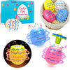 Easter Eggs Basket Stuffers Toys Gifts For Toddler Boys Girls,4 Pack Light Up Spinning Tops With Music, Non Candy Easter Egg Hun