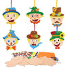 Fennoral 12 Pack Fall Craft For Kids Make You Own Scarecrow Foam Stickers Diy Arts And Crafts For Boys Girls Fall Art Activities