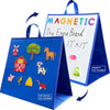 PENGFULL Double-Sided Felt Flannel & Dry Erase Board, 17.3in, Blue/White, Folding & Standing for Classroom & Preschool