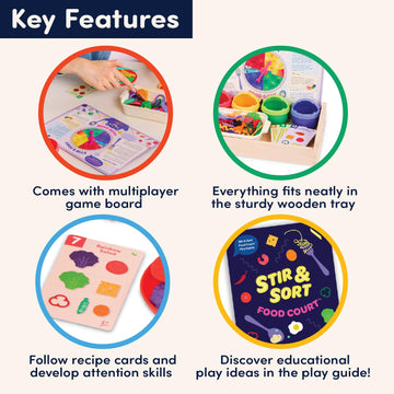 Battat Education - Play Food Set - Sorting Toy Food - Toddler Pretend Play Set - Fine Motor Food Toy - Learning Kitchen Toys - 3