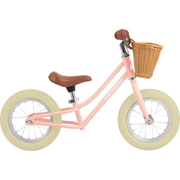Retrospec Baby Beaumont Balance Bike for Toddlers, Adjustable Seat, Blush, Steel, Ages 18 Months - 3 Years, Model 5455