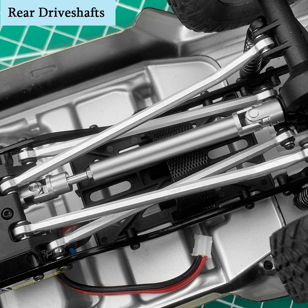 MOHERO 2Pcs SCX24 Driveshafts Stainless Steel Center Drive Shaft for Axial 1/24 SCX24 Gladiator AXI00005 RC Crawler Upgrade Part