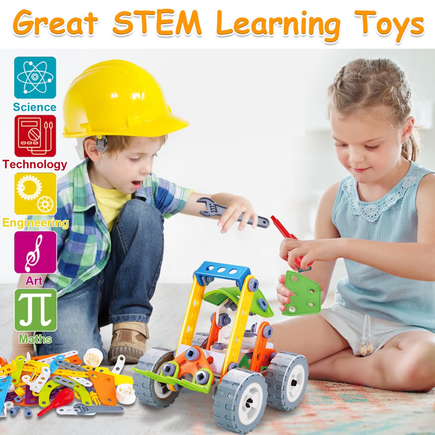 10 In 1 Stem Toys For 5 6 7 8+ Year Old Boy Birthday Gifts Building Toys For Kids Ages 4-8 5-7 6-8 Educational Stem Activities For Boys 4-6 4-7 Construction Set Creative Games Fun Christmas Idea Gift