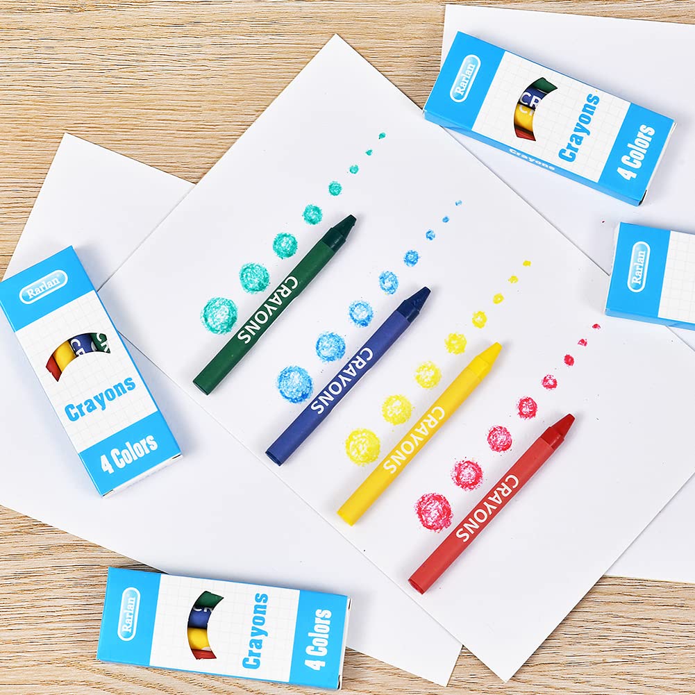 Rarlan Crayons Bulk, 4 Classic Colors, 200 Boxes, 800 Count Crayons