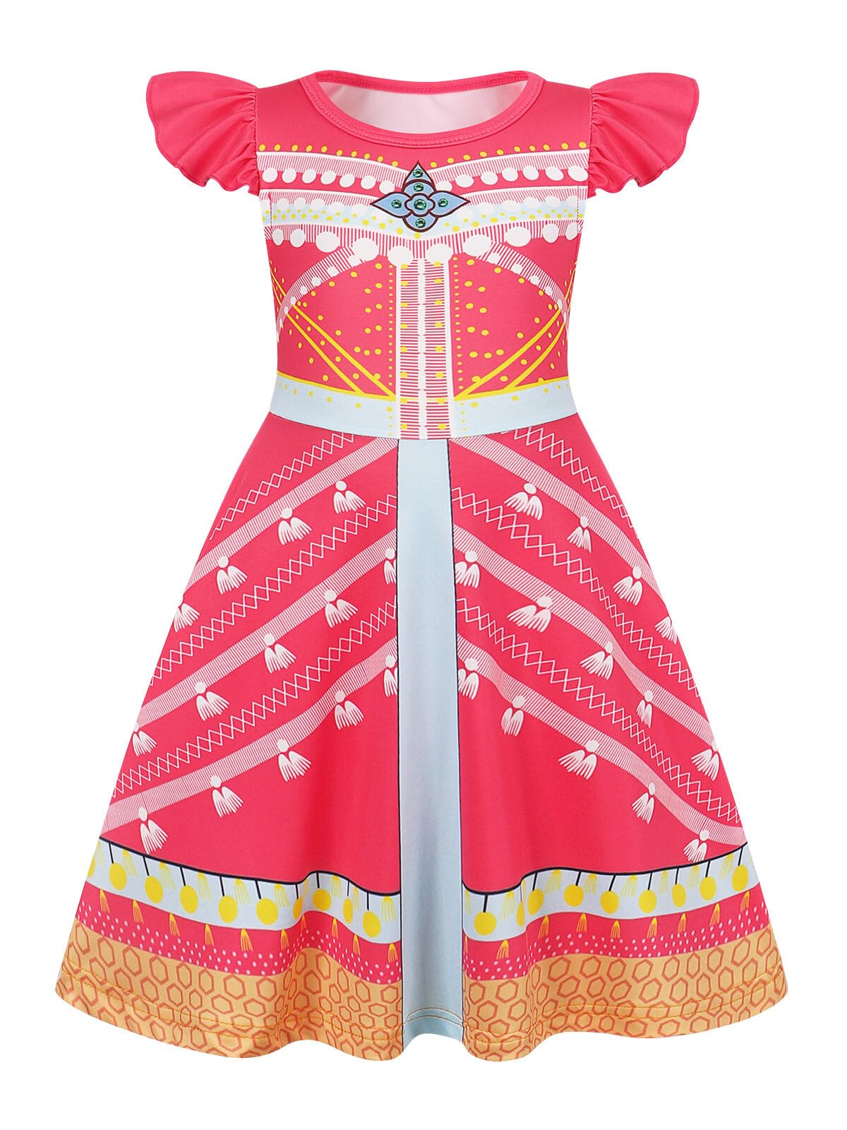 Sukyfecde Princess Dress For Toddler Girls Halloween Costume Outfits Birthday Dress Up Clothes Size 6 Red