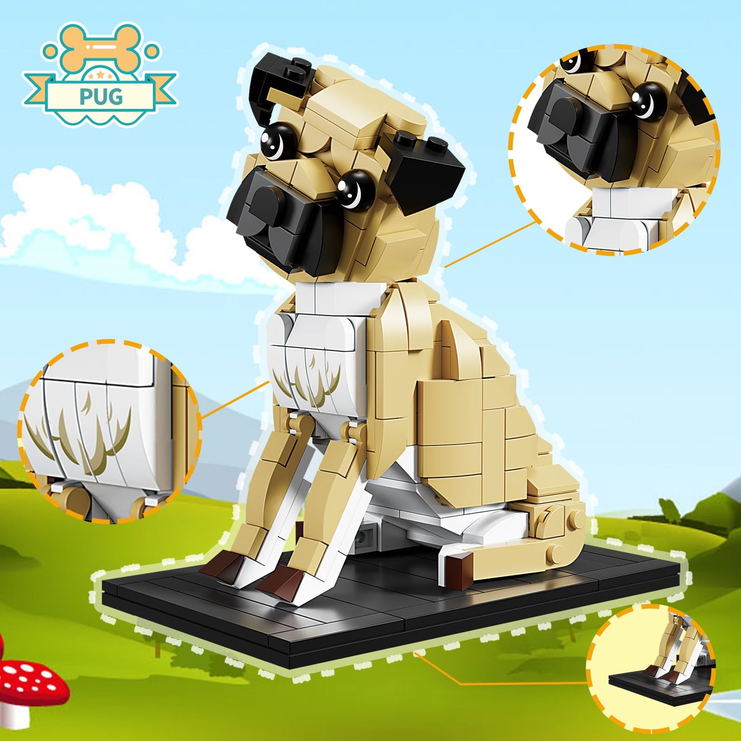 Kazi Dog Building Toy Set,Dogs Gift For Animal-Lovers,Ideas Golden Retriever Dog,Building Set For Girls And Boys,Creative Builda