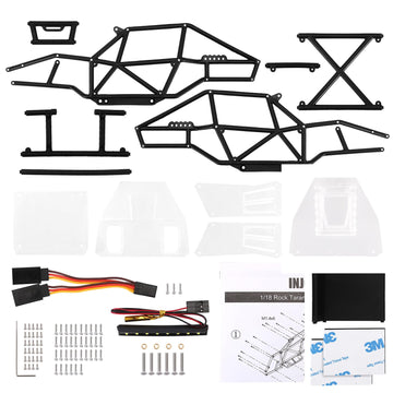 INJORA Rock Tarantula Nylon Buggy Body Shell Chassis Kit for TRX4M 1/18 RC Crawler Upgrade(Clear)
