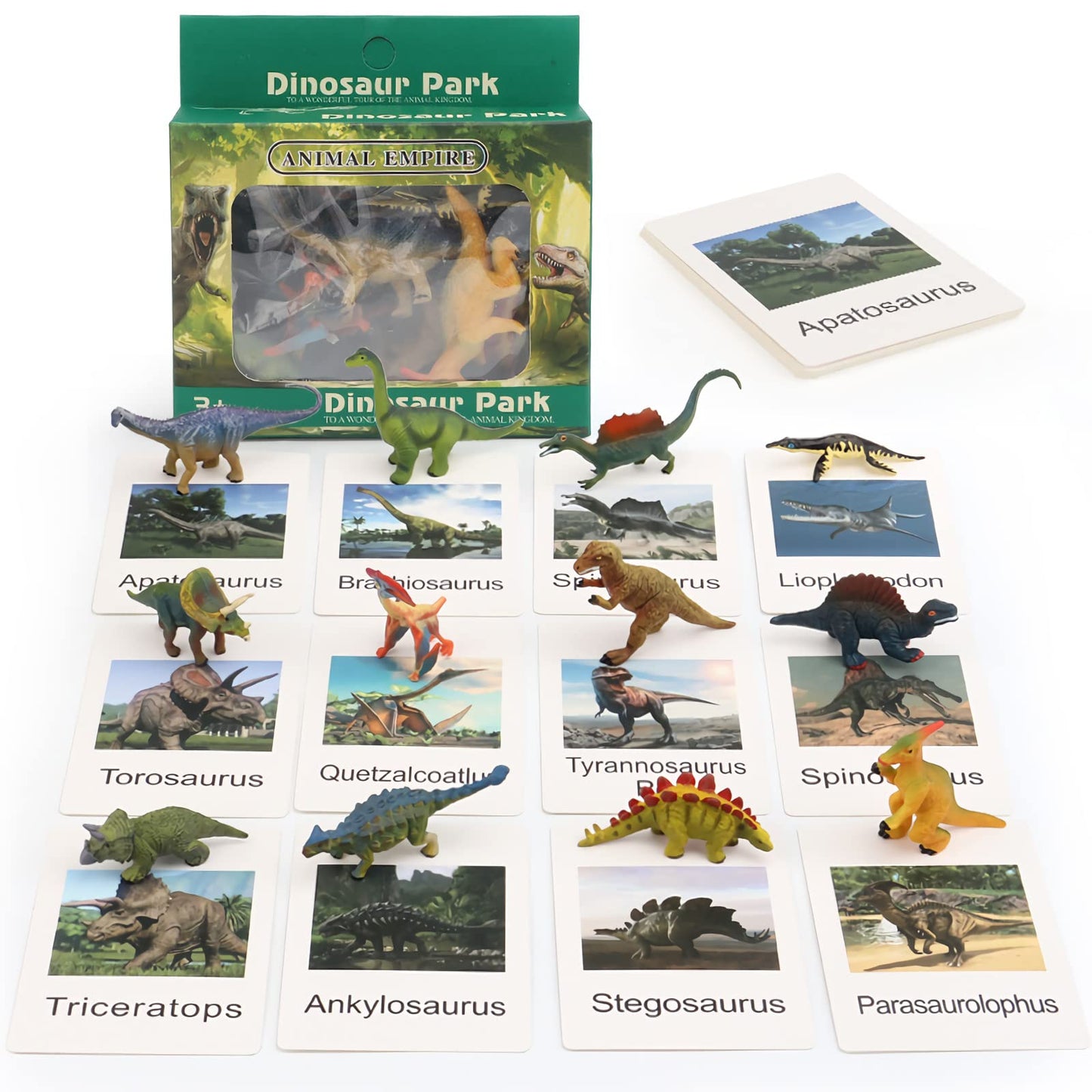 Mikneke Small Dinosaur Figurines Learning & Education Toys, Plastic Realistic Dinosaur Animal Figures Games Toys, Preschool Lear