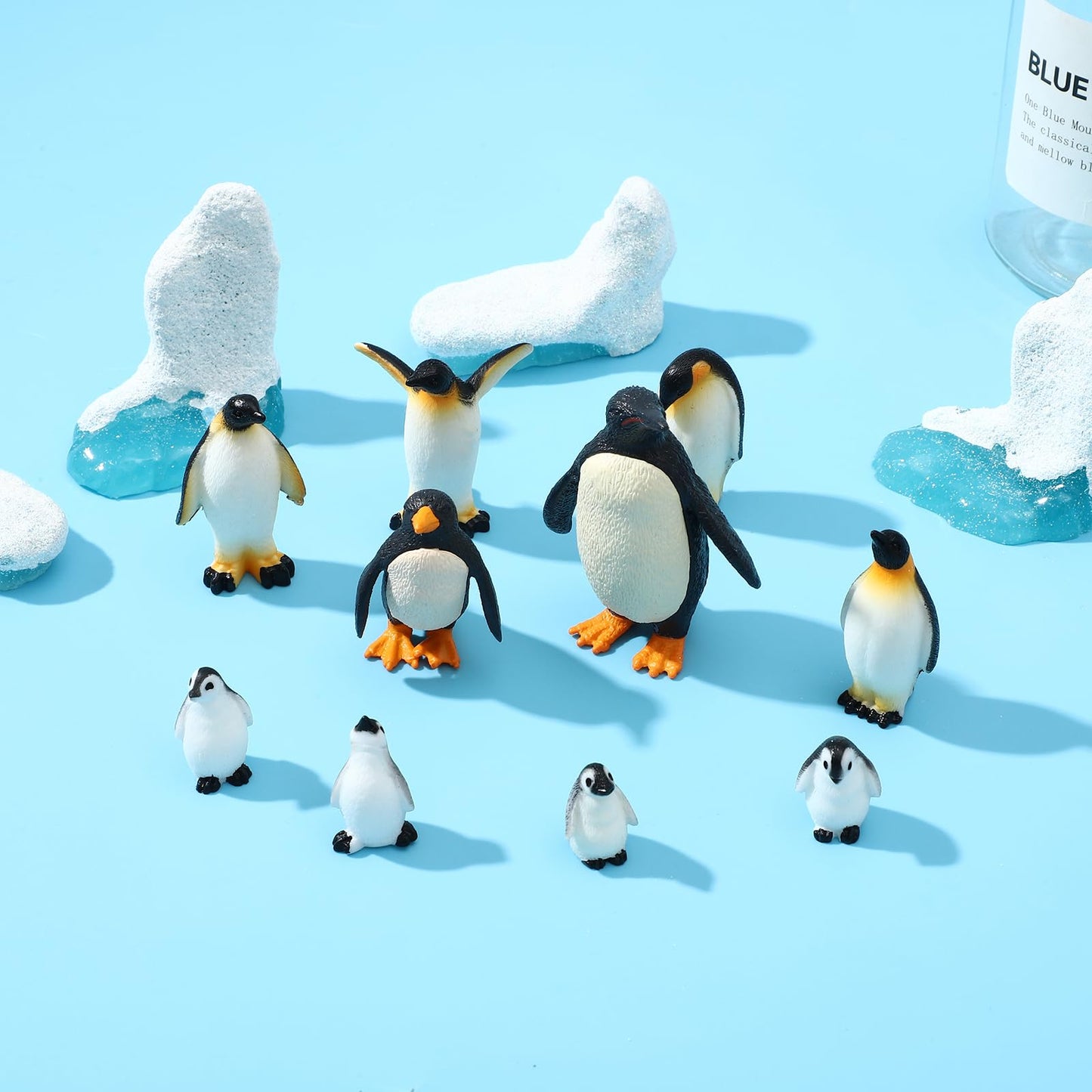 Onest 12 Pieces Mini Arctic Animals Figurines Set Polar Bear Figurines Plastic Arctic Animal Toy Small Polar Bear Polar Animal Figurines Set For Kids Birthday Gift