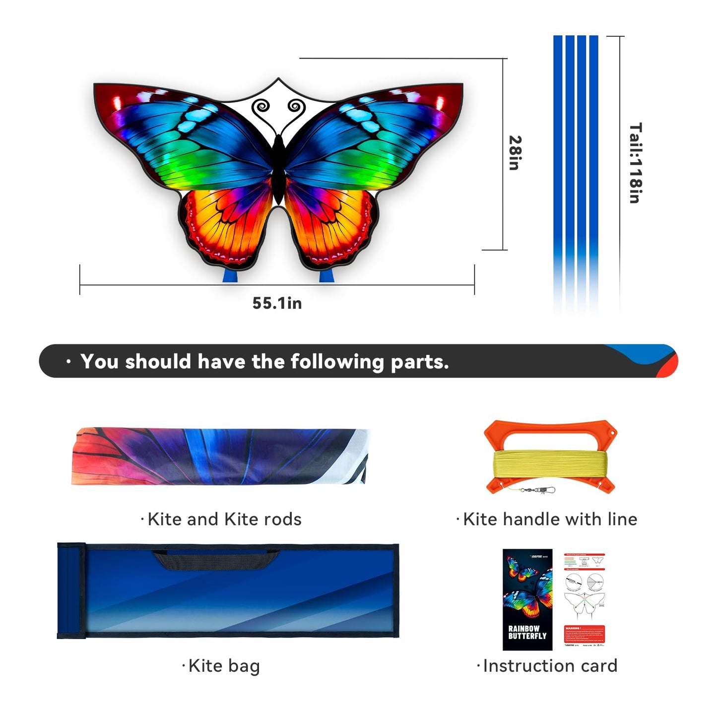 Beautiful Butterfly Kites For Kids & Adults Easy To Fly
