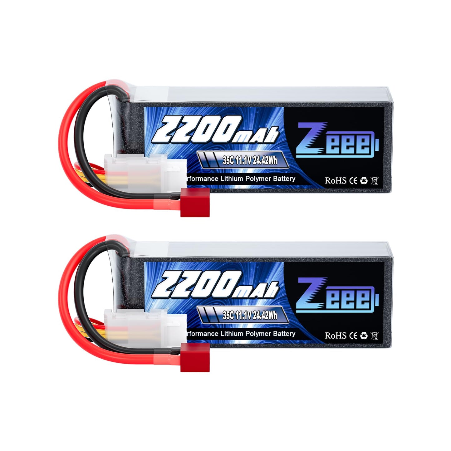Zeee 3S LiPo Battery 2200mAh 11.1V 35C Soft Case Battery with Deans T Connector for RC Airplane RC Quadcopter Helicopter Drone F