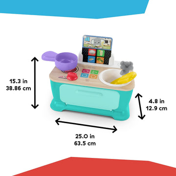 Baby Einstein + Hape Magic Touch Kitchen Play Toy Cooking Stove Set With Real Sounds And Music, Fine Motor Skill Development, Ag