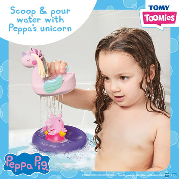 TOMY Toomies Peppa Pig Bath Toy Playset - Water Play Activity Center for Toddlers, Multicoloured, Model E73319C1, 18 Months+
