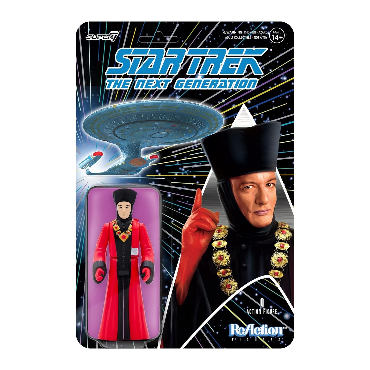 Super7 Star Trek: The Next Generation Q - 3.75' Star Trek Action Figure Classic Tv Show Collectibles And Retro Toys