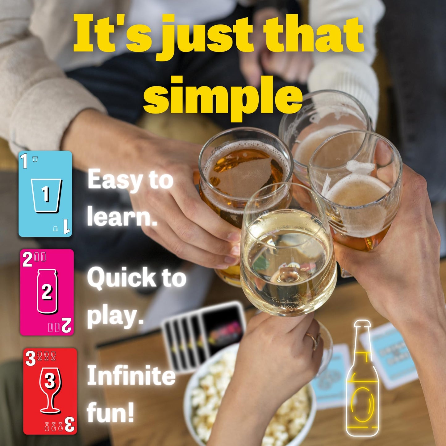 One Drink - mature-themed Drinking Game for Parties - Fun and Easy Card Game for Game Nights