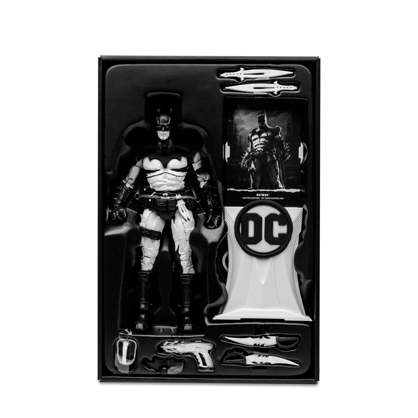 McFarlane Toys DC Multiverse Batman 7-Inch Scale Figure - Sketch Artist Edition with limited availability Accessories Ultra Articulation Designer Box and Collectible Art Card for Collectors