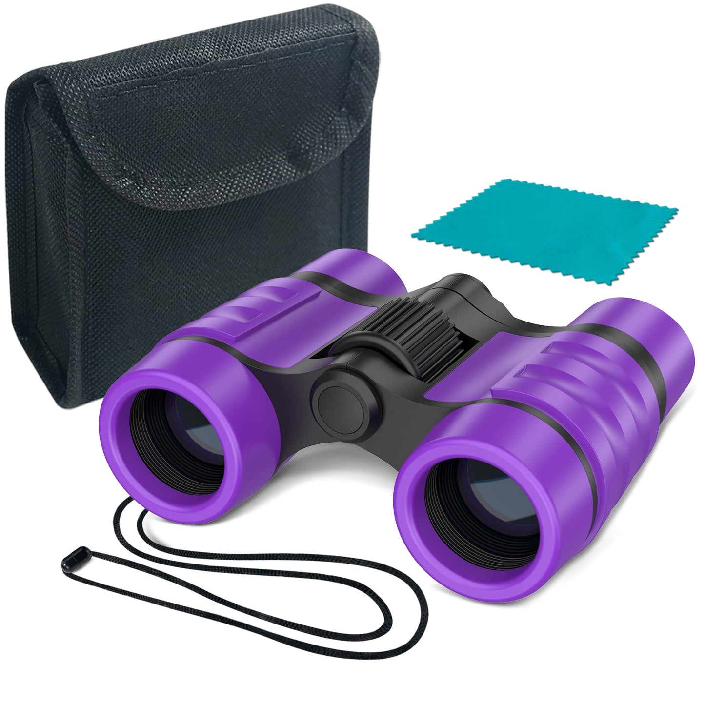 Essenson Binoculars For Kids Toys Gifts For Age 3-12 Years Old Boys Girls Kids Telescope Outdoor Toys For Sports And Outside Play Hiking, Bird Watching, Travel, Camping, Birthday Presents (Purple)