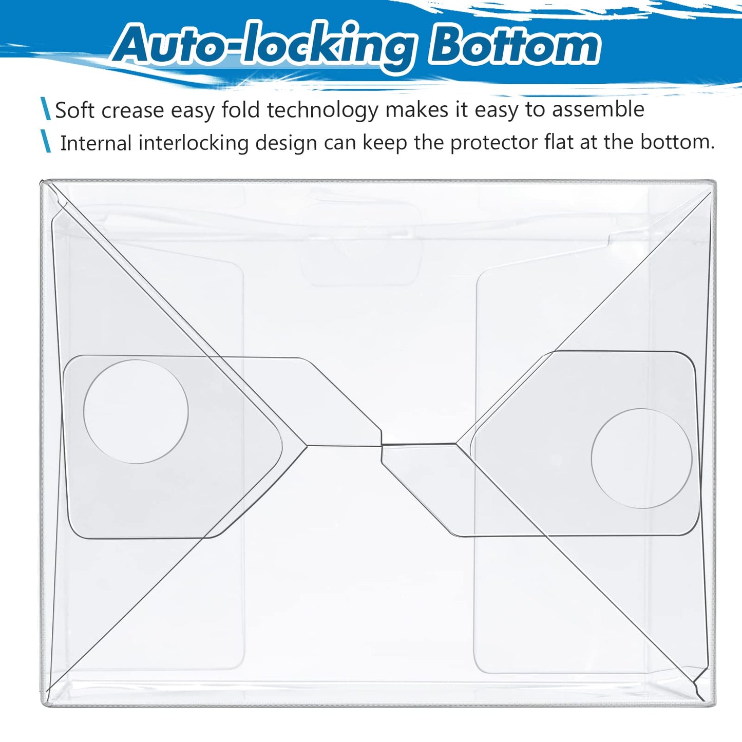 100 Pack Protectors Case Compatible With Funko- 4' Inch Pop Vinyl Figures, Crystal Clear Protectors, Heavy Duty Display Box W/ Protective Film & Locking Tab