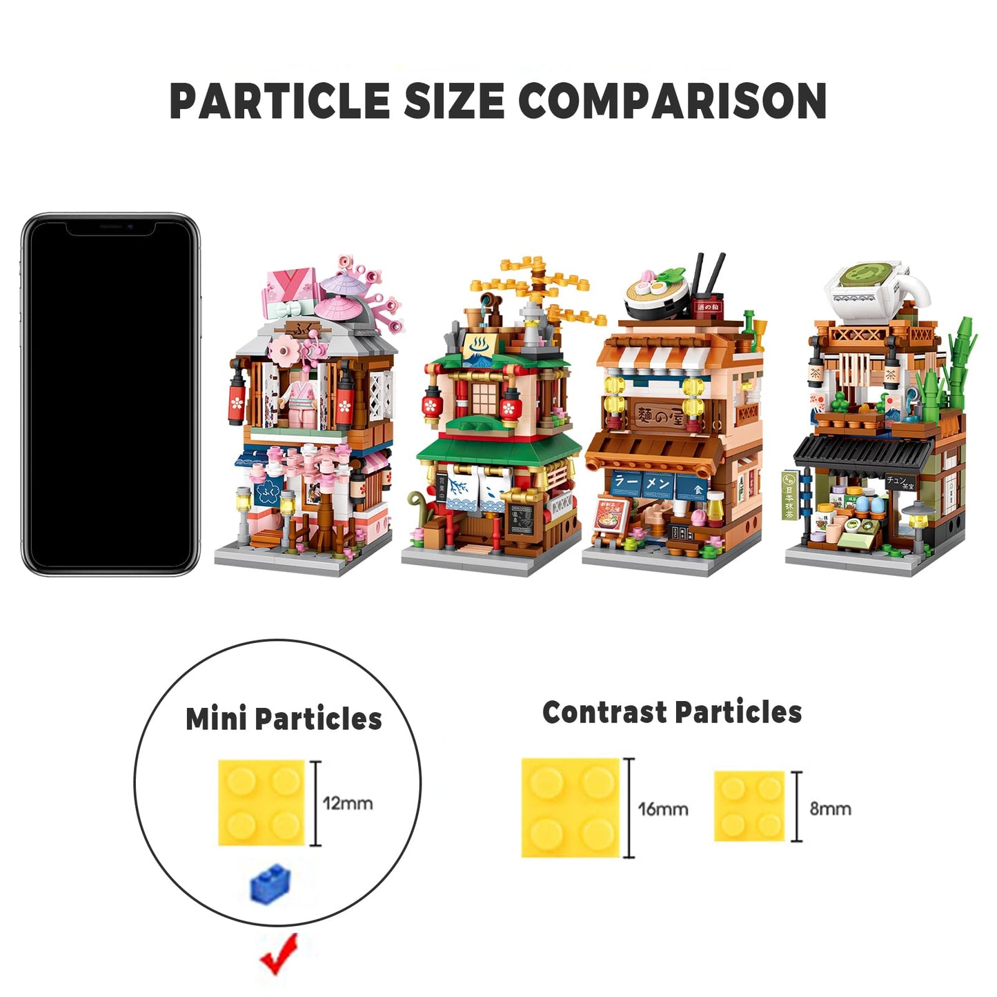 Elaicree Japanese Street View Shop Bricks, Mini Diy Building Blocks Model Moc Construction Toy (Kimono Shop)