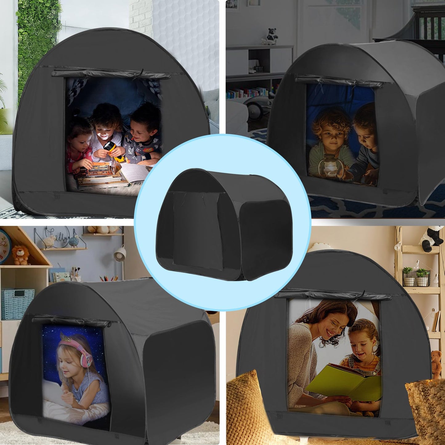 Sensory Tent For Kids 47.2 * 47.2 * 47.2 In - Portable Pop-Up Play Tent For Calming Down & Improving Focus - Ideal For Children