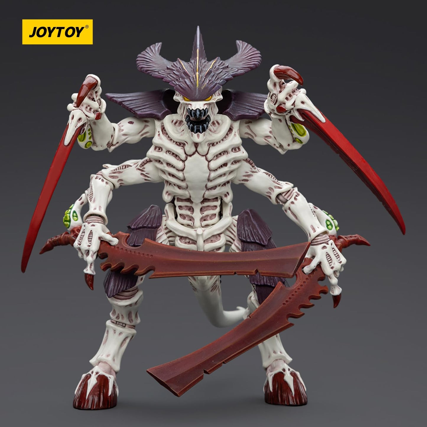 Joytoy Warhammer 40K Tyranids Hive, Tyranids Hive Fleet Leviathan Tyranid Warrior With Boneswords 1/18 Action Figure, Dedicated
