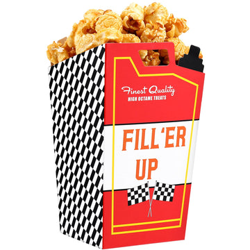 Outus 24 Pieces Race Car Fuel Can Popcorn Treat Boxes Racing Birthday Party Supplies Candy Cookie Container For Baby Shower, Bridal Shower, Race Car Theme Party Favors Decoration
