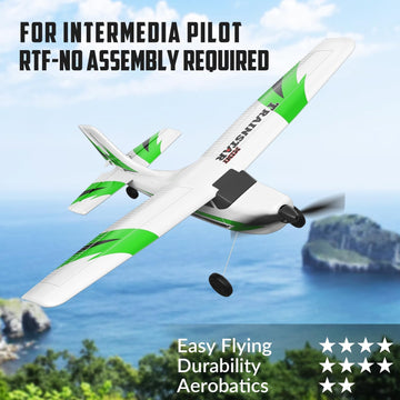 Volantexrc Rc Plane Trainer 3Ch Remote Control Airplane With Prop Saver, 6-Axis Gyro Stabilizer & 3 Modes To Fly, Hobby Radio Co