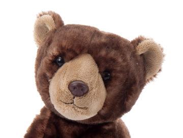 The Petting Zoo Brown Bear Plush Toy, 9 inch Stuffed Animal, Gifts for Kids, Soft Plush, Model 420115