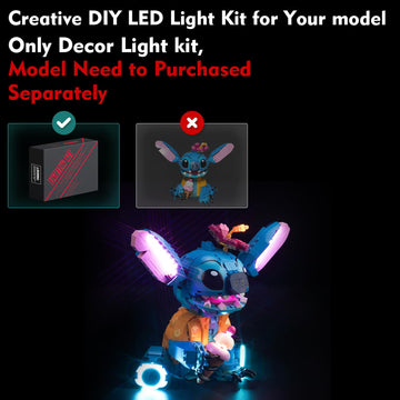 VONADO LED Light Kit Compatible with Lego Stitch 43249 (No Models Only Light) Creative Lighting Set Accessories Compatible with