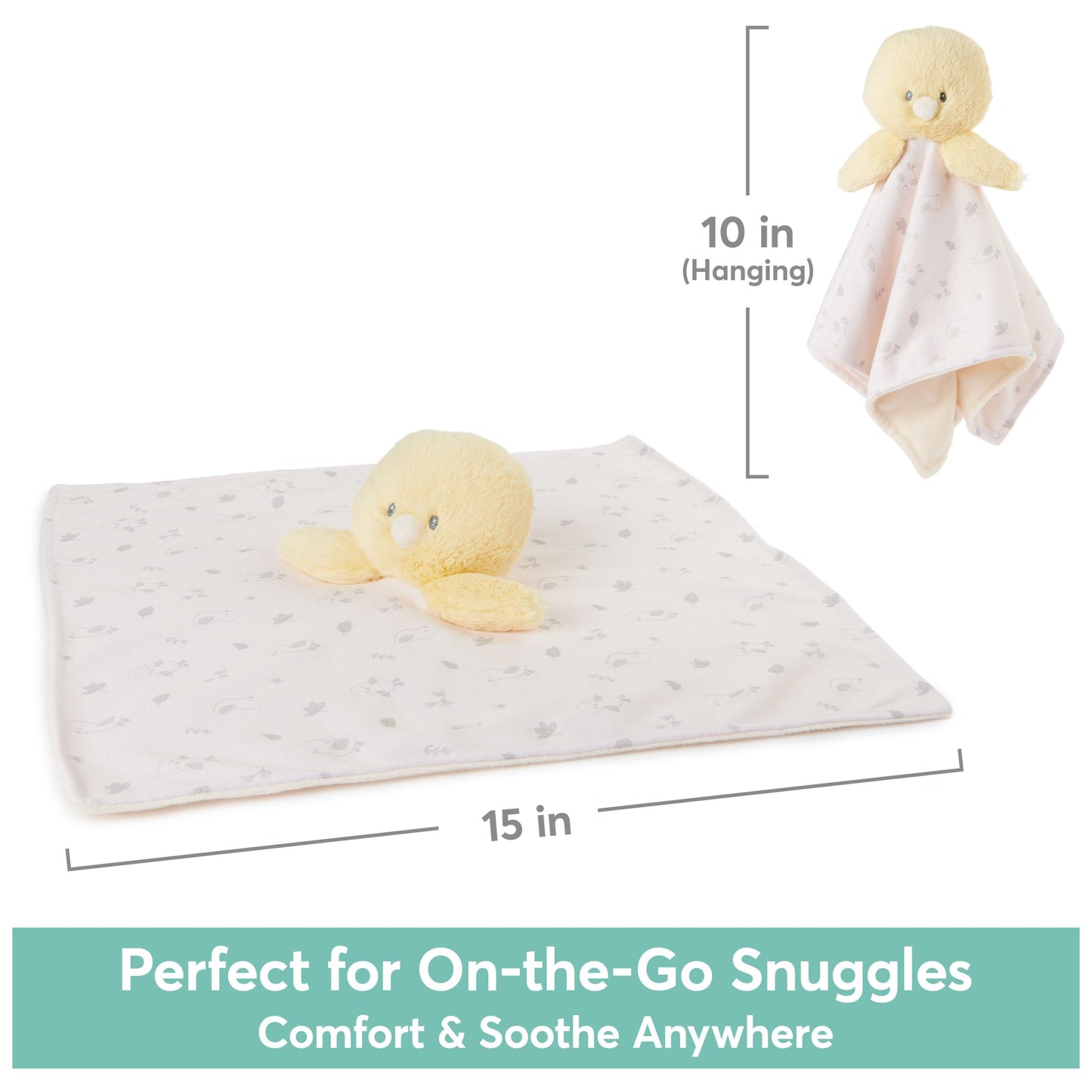 Gund Baby Sustainably Soft Duckling Lovey, Stuffed Animal Plush Blanket Made From 100% Recycled Materials, For Babies And Newbor