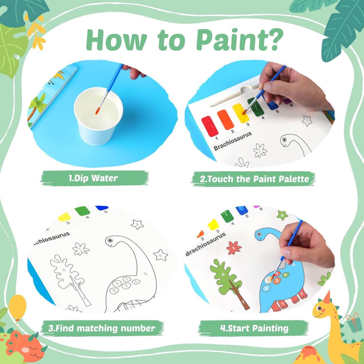 Feredo Kids Water Coloring Books For Toddlers - Painting And Drawing Art Paper For Kids Mess Free Craft Supplies Toy For Kids 3