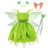 Szytypyl Tinkerbell Costume For Girls Halloween Birthday Party Fairy Dress With Pixie Ears And Wings