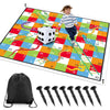 Realspring 9.8 Ft Giant Snakes And Ladders Game Playing Mat With 6 Nails 14 Inch Inflatable Dice And Storage Bag Floor Snake And